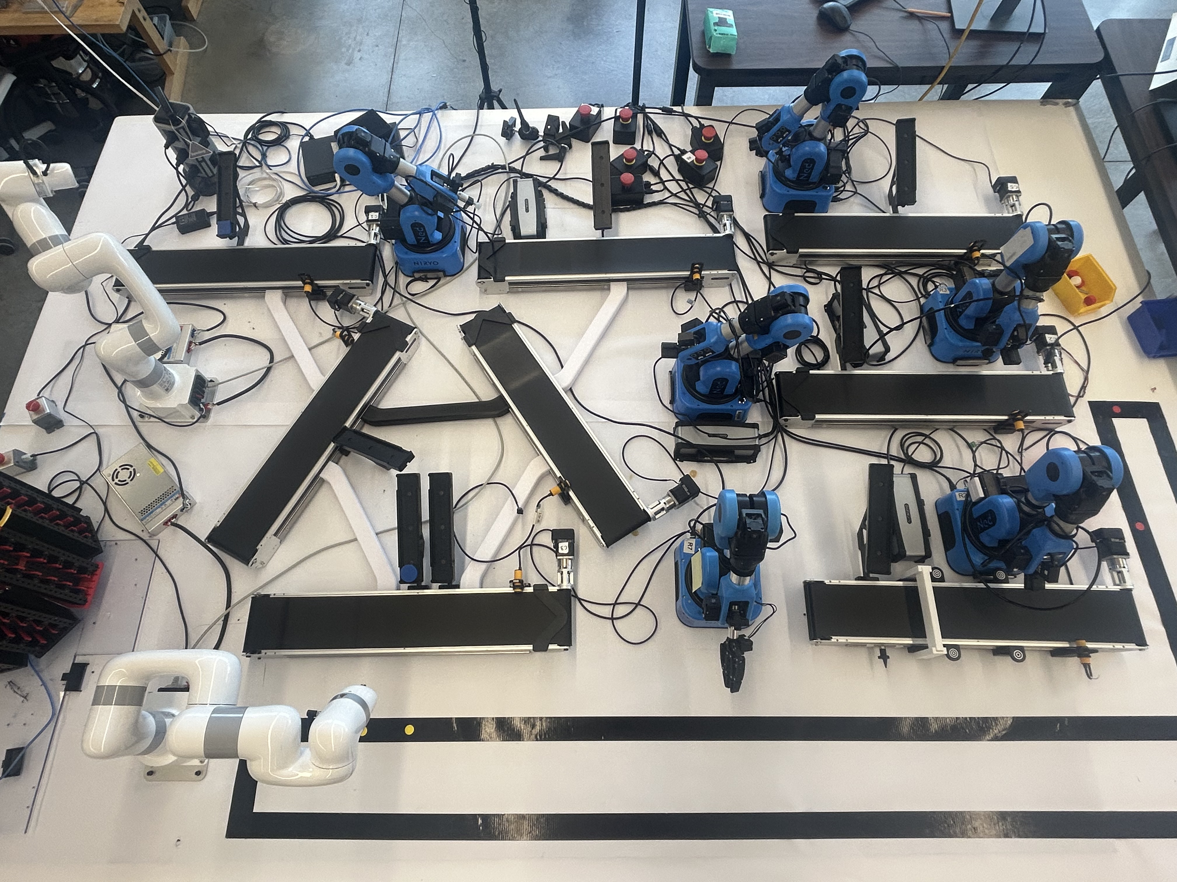 Top-down view of the URI ISE manufacturing testbed